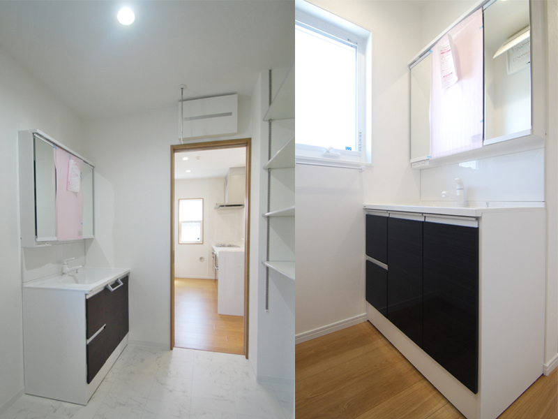 玄関と浴室は共用の二世帯住宅